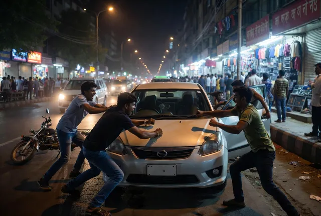 рдЦреМрдлрдирд╛рдХ рдордВрдЬрд░: рддрд┐рд▓рдХ рдирдЧрд░ рдореЗрдВ рдмрд╛рд▓ рд╕рдВрдд рдХреЗ рдкрд┐рддрд╛ рдХреА рдХрд╛рд░ рдкрд░ рд╣рдорд▓рд╛