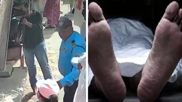 Police and administration investigating the Vrindavan ISKCON Temple Accident spot near the shoe counter